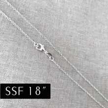 Load image into Gallery viewer, 18" - 925 Sterling Silver Filled Necklace Chain - Dainty Fine - 18" - 18 Inch - Lobster Claw Clasp - .925 Stamped - Cable Chain - Silver fill - The Attic Exchange