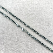 Load image into Gallery viewer, Antique Silver Plated Braided Chain Necklace - Lobster Claw Clasp - 20 inch - 20" - Antiqued Silver Plated - Package of 1 Necklace Chain - The Attic Exchange