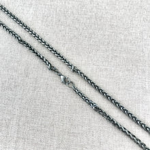 Load image into Gallery viewer, Antique Silver Plated Braided Chain Necklace - Lobster Claw Clasp - 20 inch - 20" - Antiqued Silver Plated - Package of 1 Necklace Chain - The Attic Exchange