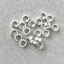 Load image into Gallery viewer, Shiny Silver Plated Circle Links - 7mm - Circle - Silver Plated - Package of 20 Links - The Attic Exchange