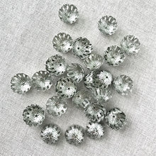 Load image into Gallery viewer, 14mm Silver Bead Caps - Filigree - 14mm - Silver Plated - Package of 35 Caps - The Attic Exchange