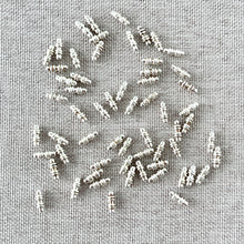 Load image into Gallery viewer, Double Line Silver Beads - Beadalon - 6mm - Silver Plated - Package of 61 Beads - The Attic Exchange