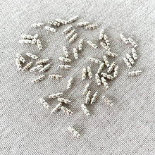 Load image into Gallery viewer, Double Line Silver Beads - Beadalon - 6mm - Silver Plated - Package of 61 Beads - The Attic Exchange
