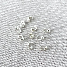 Load image into Gallery viewer, Bead Tip Knot Crimp Ends - Findings - Silver Plated - Pack of 10 Crimps - The Attic Exchange