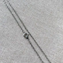 Load image into Gallery viewer, Grey Silver Plated Cable Chain Necklace - Spring Ring Clasp - 18 inch - 18" - Silver Plated - Package of 1 Necklace Chain - The Attic Exchange