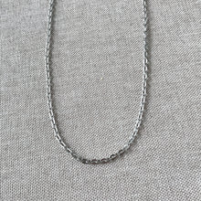 Load image into Gallery viewer, Grey Silver Plated Cable Chain Necklace - Spring Ring Clasp - 18 inch - 18" - Silver Plated - Package of 1 Necklace Chain - The Attic Exchange