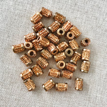 Load image into Gallery viewer, Copper Bumpy Spacer Bead - Tube - 8mm - Large Hole - Package of 39 Beads - The Attic Exchange