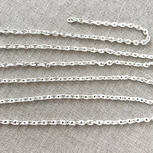 Load image into Gallery viewer, Matte Silver Plated Cable Chain - 30 inch - 30" - Matte Silver Plated - Package of 1 Chain - The Attic Exchange