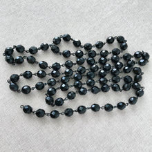 Load image into Gallery viewer, 8mm Jet Black - Swarovski Round Crystals - Package of 80 Beads Linked - The Attic Exchange