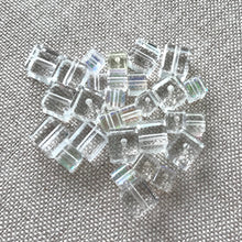 Load image into Gallery viewer, 4mm and 6mm Crystal AB Clear Cube Crystals - Crystal AB Clear - Package of 29 Beads - The Attic Exchange