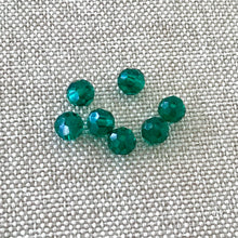 Load image into Gallery viewer, 4mm Emerald Green - Swarovski Round Crystals - Package of 7 - The Attic Exchange