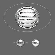 Load image into Gallery viewer, Spacer Beads - Metal Beads - Corrugated Rounds - Silver Plated - 6mm - 8 oz bag package - The Attic Exchange