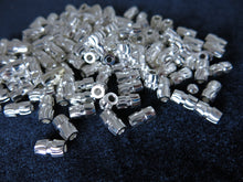 Load image into Gallery viewer, Swirl Diamond Cut Silver Plated Cylinder Beads Oval - Spacer Beads Metal Beads - The Attic Exchange