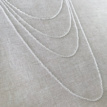 Load image into Gallery viewer, 20" - 925 Sterling Silver Filled Necklace Chain - Dainty Fine - 20" - 20 Inch - Lobster Claw Clasp - .925 Stamped - Cable Chain - The Attic Exchange