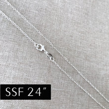 Load image into Gallery viewer, 24" - 925 Sterling Silver Filled Necklace Chain - Dainty Fine - 24" - 24 Inch - Lobster Claw Clasp - .925 Stamped - Cable Chain - The Attic Exchange