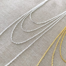 Load image into Gallery viewer, 20" - 925 Sterling Silver Filled Necklace Chain - Dainty Fine - 20" - 20 Inch - Lobster Claw Clasp - .925 Stamped - Cable Chain - The Attic Exchange