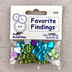 1215 Pretty Butterflies - Favorite Findings - Sew-on Gems