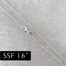 Load image into Gallery viewer, 16&quot; - 925 Sterling Silver Filled Necklace Chain - Dainty Fine - 16&quot; - 16 Inch - Lobster Claw Clasp - .925 Stamped - Cable Chain - The Attic Exchange
