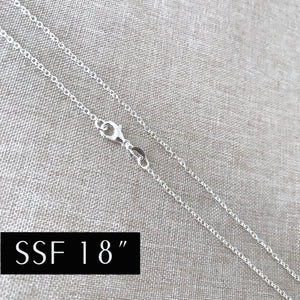 Minimalist Sterling Silver Link Chain Necklace, Dainty Simple Long