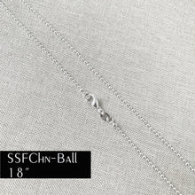 Load image into Gallery viewer, 18&quot; - 925 Sterling Silver Filled Necklace Ball Chain - Dainty Fine - 18&quot; - 18 Inch - Lobster Claw Clasp - .925 Stamped - Ball Chain - Silver fill - The Attic Exchange