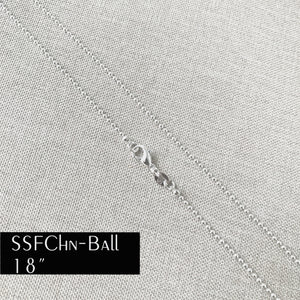 18" - 925 Sterling Silver Filled Necklace Ball Chain - Dainty Fine - 18" - 18 Inch - Lobster Claw Clasp - .925 Stamped - Ball Chain - Silver fill - The Attic Exchange