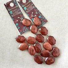 Load image into Gallery viewer, Red Marble Faceted Oval Links - Acrylic - 15mm x 19mm - Package of 16 Links - The Attic Exchange