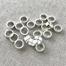 Load image into Gallery viewer, Shiny Silver Plated Circle Links - 7mm - Circle - Silver Plated - Package of 20 Links - The Attic Exchange