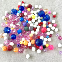 Load image into Gallery viewer, Round Faceted Acrylic Beads - Assorted Colors Multicolor - Mixed Sizes - Package of 160 Beads - The Attic Exchange