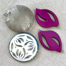 Load image into Gallery viewer, Acrylic Leaf and Floral Smokey Pendant Mix - Package of 4 Pendants - The Attic Exchange