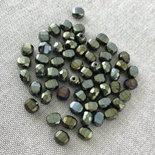 Load image into Gallery viewer, Brown Iris Barrel Diamond Cut Faceted Czech Glass Beads - 6mm x 9mm - Brown Iris - Package of 58 Beads - The Attic Exchange