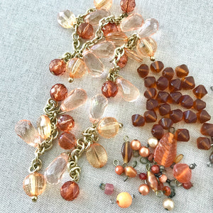 Peach Autumn Acrylic and Glass Bead Mix - Package of 110 Pieces - The Attic Exchange