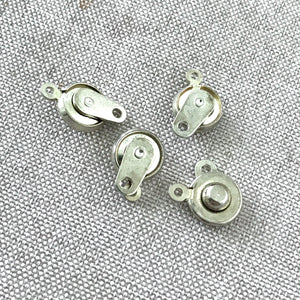Steampunk Pulley Charms - 9mm - Antiqued Silver Plated - Package of 4 Charms - The Attic Exchange
