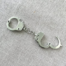 Load image into Gallery viewer, Silver Plated Handcuff Link Charms - 17mm x 20mm - Silver Plated - Package of 2 Charms - The Attic Exchange