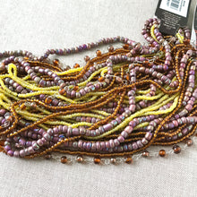 Load image into Gallery viewer, Brown Yellow Purple - Twister Beads - Glass Seed Beads - Blue Moon Beads - The Attic Exchange