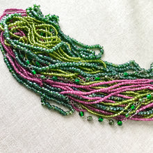 Load image into Gallery viewer, Green Pink - Twister Beads - Glass Seed Beads - Blue Moon Beads - The Attic Exchange