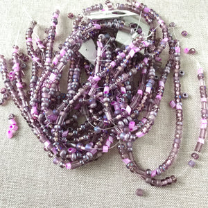 Ombre Lilac Violet Glass Seed Bead Lot - Bliss Beads - The Attic Exchange