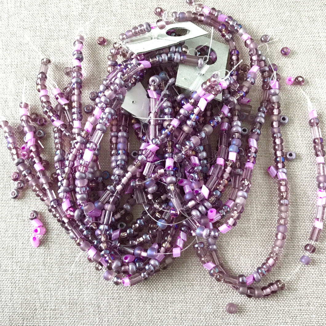 Ombre Lilac Violet Glass Seed Bead Lot - Bliss Beads - The Attic Exchange