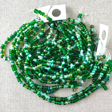 Load image into Gallery viewer, Ombre Green Glass Seed Bead Lot - Bliss Beads - The Attic Exchange