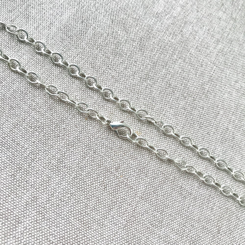 Silver Plated Large Link Cable Chain Necklace - Lobster Claw Clasp - 18 inch - 18