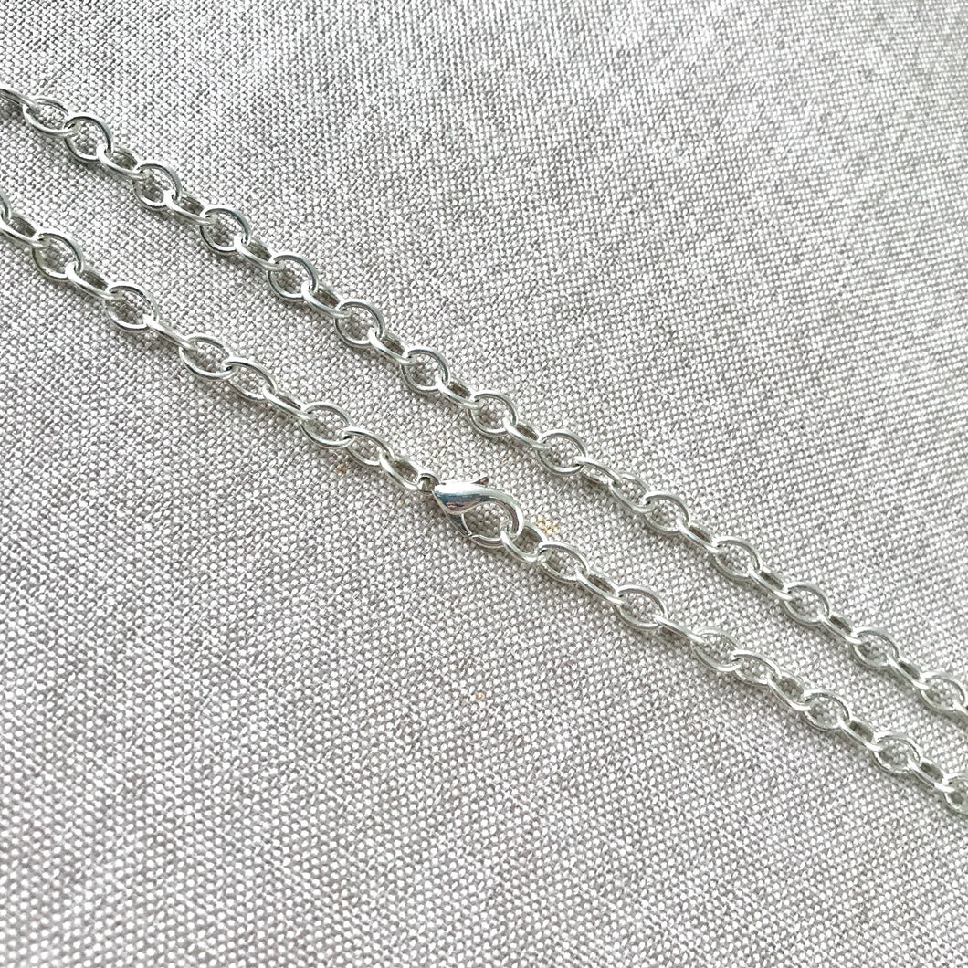 18 - 925 Sterling Silver Filled Necklace Chain - Dainty Fine - 18 - 18 inch - Lobster Claw Clasp - .925 Stamped - Cable Chain - Silver Fill