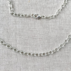 Silver Plated Large Link Cable Chain Necklace - Lobster Claw Clasp - 18 inch - 18" - Silver Plated - Package of 1 Necklace Chain - The Attic Exchange