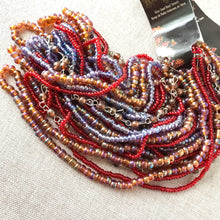Load image into Gallery viewer, Brown Red Purple - Twister Beads - Glass Seed Beads - Blue Moon Beads - The Attic Exchange
