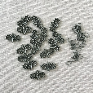 Rope Leaf Connectors - Blue Moon Beads - Antique Silver Plated - 10mm x 15mm - Package of 16 Links - The Attic Exchange