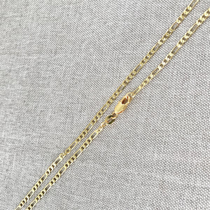 18" - 18KT Yellow Gold Filled Chain - Medium Link - 18" - 18 Inch Necklace - Lobster Claw Clasp - 18 Karat KT YGF - Figaro Chain - The Attic Exchange