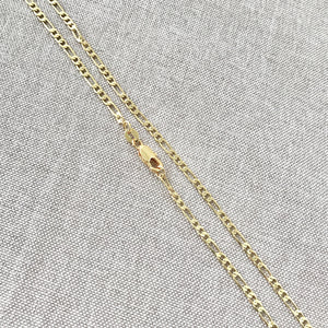 18" - 18KT Yellow Gold Filled Chain - Medium Link - 18" - 18 Inch Necklace - Lobster Claw Clasp - 18 Karat KT YGF - Figaro Chain - The Attic Exchange