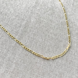 26" - 18KT Yellow Gold Filled Chain - Medium Link - 26" - 26 Inch Necklace - Lobster Claw Clasp - 18 Karat KT YGF - Figaro Chain - The Attic Exchange