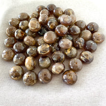 Load image into Gallery viewer, Brown Marble Faceted Rondelle Beads - Acrylic - 14mm x 20mm - Package of 55 Beads - The Attic Exchange