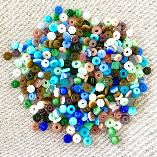 Pastel Cats Eye Glass Beads - 6mm and Assorted - Assorted Colors - Glass - Package of 337 Beads - The Attic Exchange