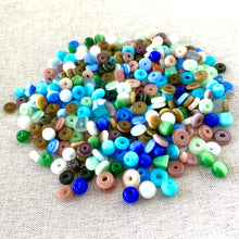 Load image into Gallery viewer, Pastel Cats Eye Glass Beads - 6mm and Assorted - Assorted Colors - Glass - Package of 337 Beads - The Attic Exchange