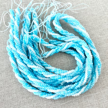 Load image into Gallery viewer, Light Blue and Pearlescent Twisted Seed Bead Strands - 7 inches and 16 inches - Glass Seed Beads - The Attic Exchange